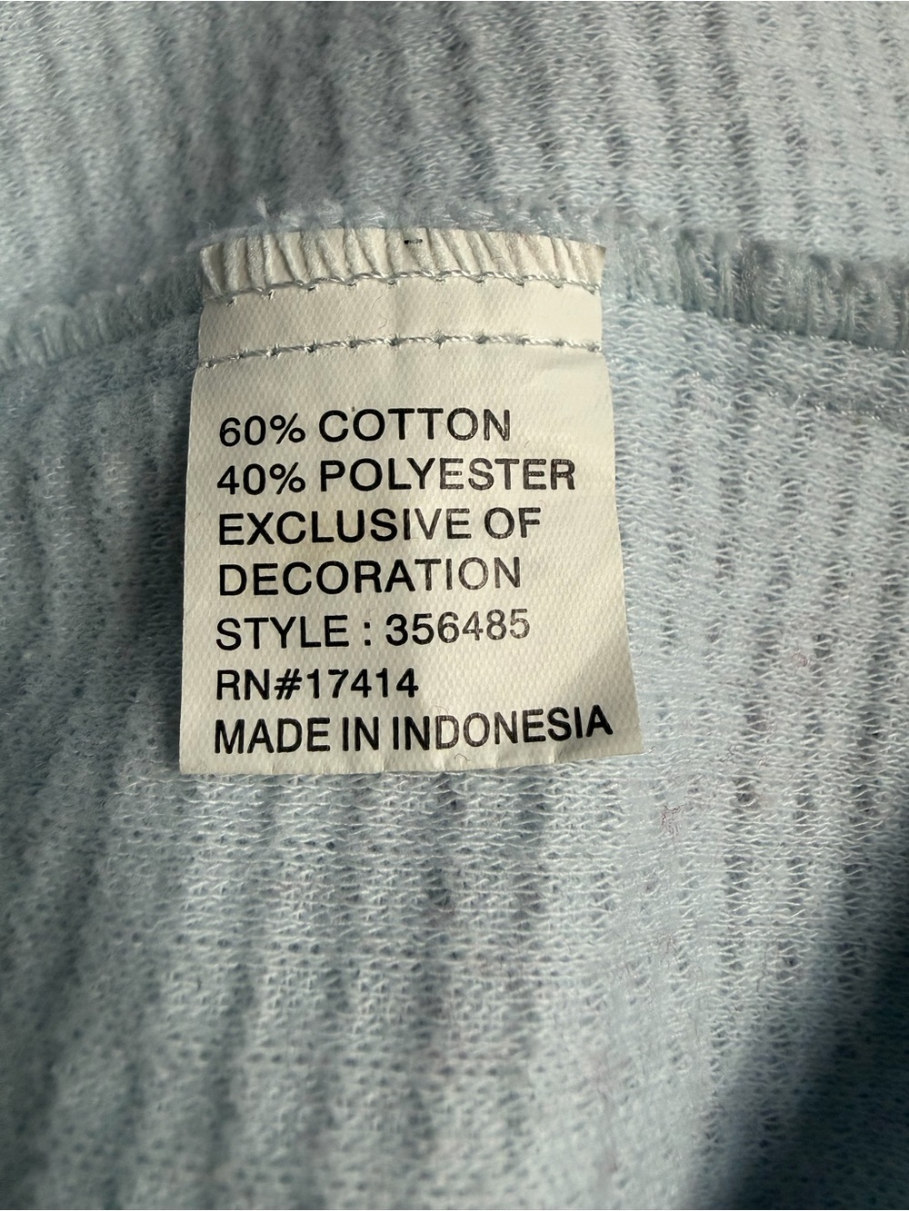 NWOT Miss Elaine Baby Blue Brushed Waffle Knit Snap Robe - Picture 7 of 7
